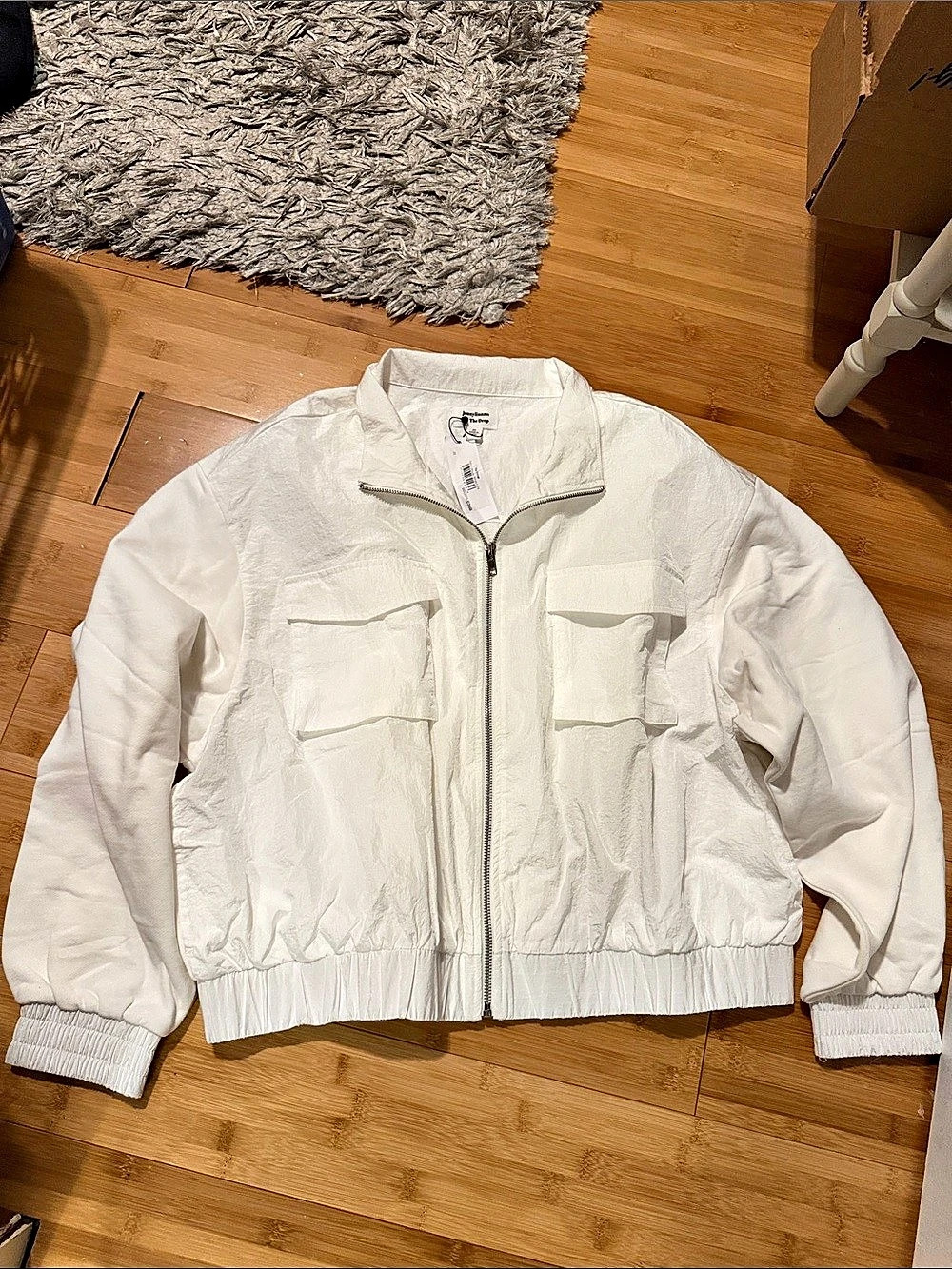 Jenny Han The Drop Women's Bomber Jacket in White NWT